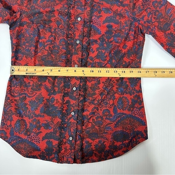 J. Crew Collection Shirt 2 Scallop Ruffle Button Up Perfect NWT - Picture 12 of 17